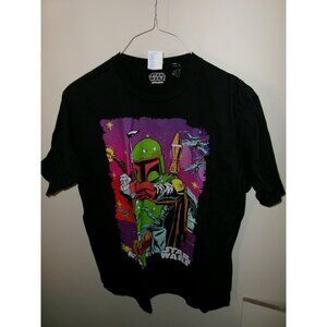 Star Wars Boba Fett Long Sleeve T-Shirt Size L Black